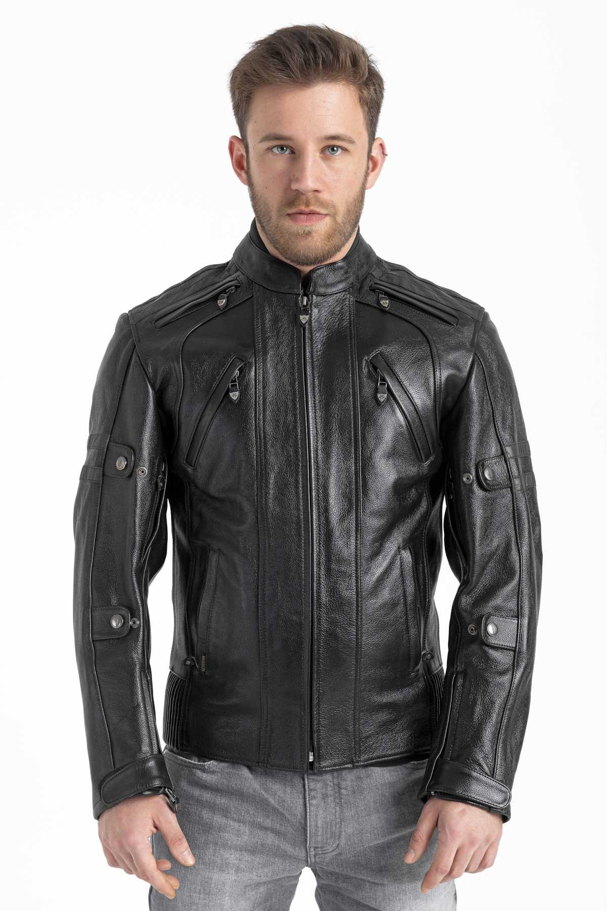 HD-0017 -- Erkek Deri Ceket Hardwing / Siyah İpli